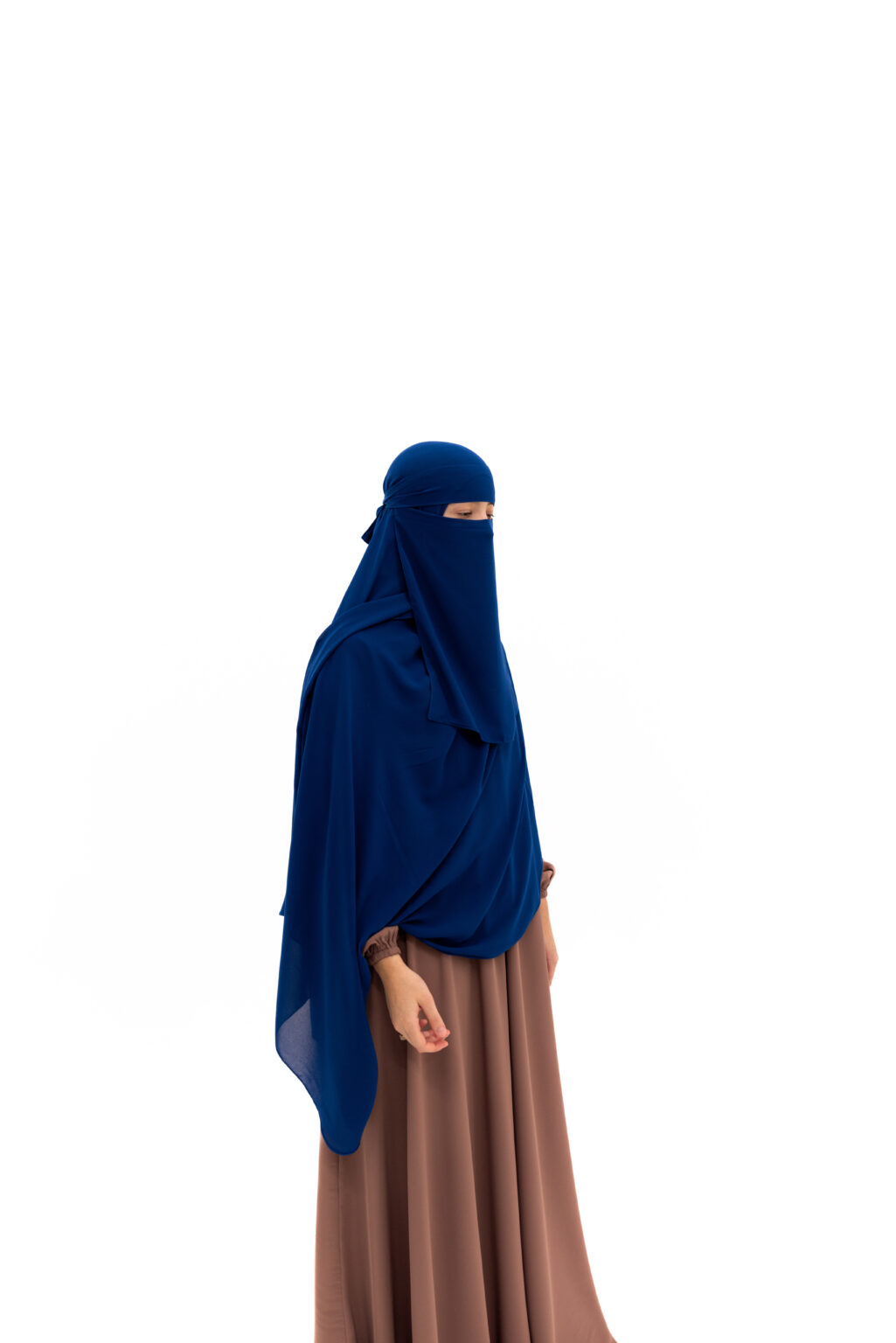 Tie-back Niqaab Cobalt Blue Elastiek