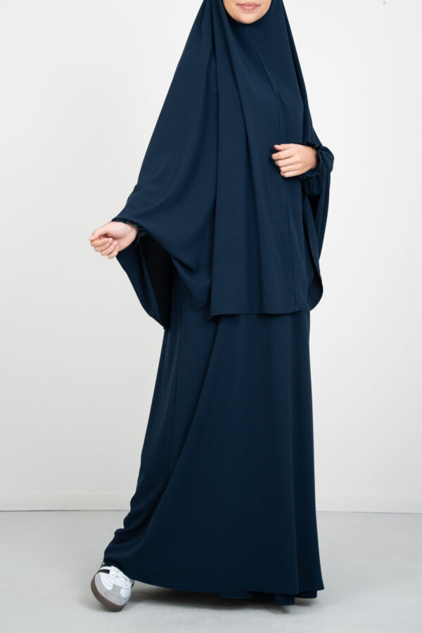 Abaya Basic Oxford Blue Cute Sleeves